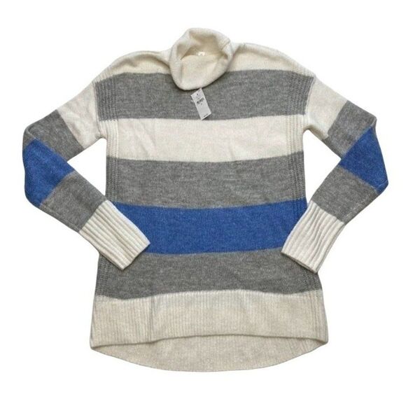 ‎GAP Turtleneck Stripe Sweater Top XS NEW - Picture 2 of 9
